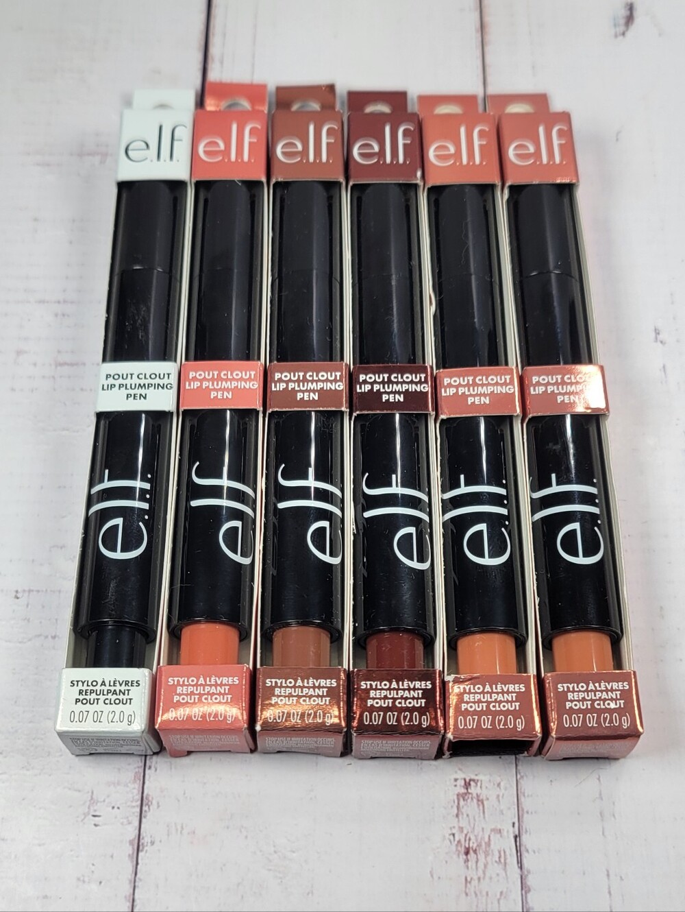 6 Piece Elf Pout Clout Lip Plumping Pen Bundle NEW!